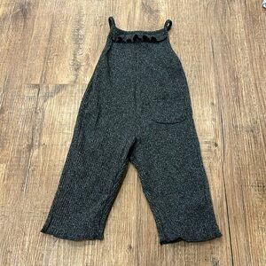 Zara grey knit overalls
